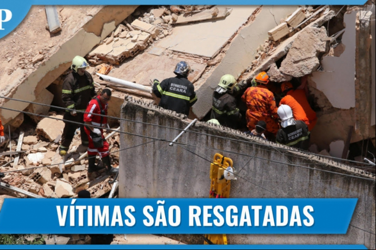 Edifício Andrea: equipes de resgate retiram vítimas dos escombros
(foto: DIVULGAÇÃO)