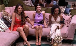 As finalistas da edição 20 do BBB, Rafa Kalimann, Manu Gavassi e Thelma Assis
