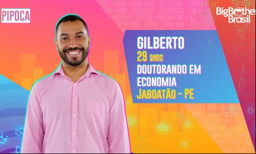 Gilberto tem 29 anos e é doutorando em Economia; ele é natural de Jaboatão - PE