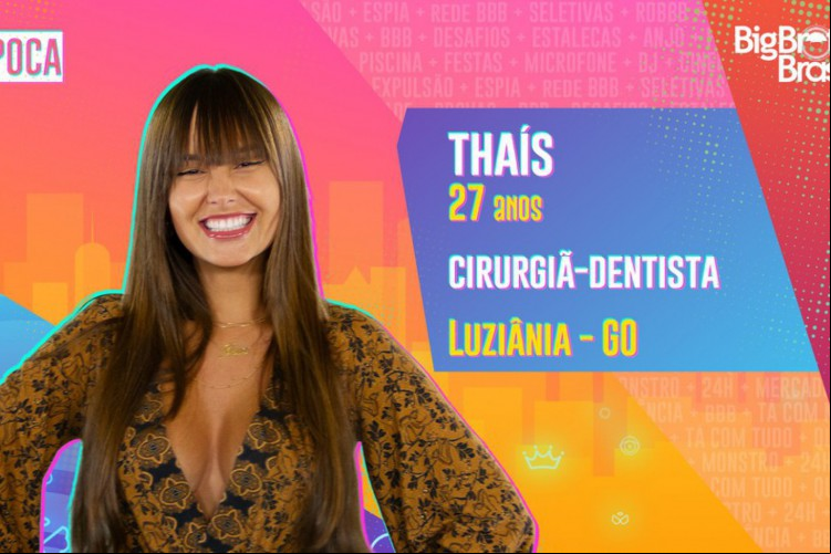Thaís é participante do BBB21, do grupo Pipoca