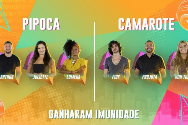 Os participantes mais votados pelo público ganharam a imunidade