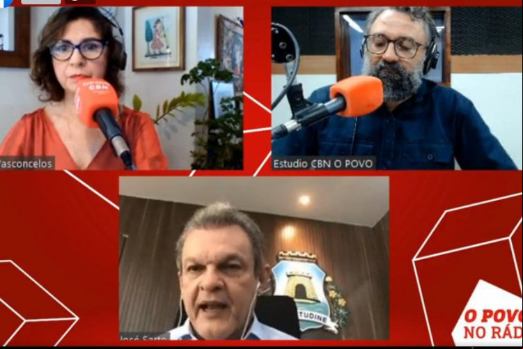 Sarto durante entrevista a Rádio O POVO CBN