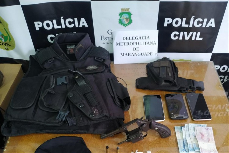 Material foi apreendido durante a prisão de quatro suspeitos de homicídio em Maranguape