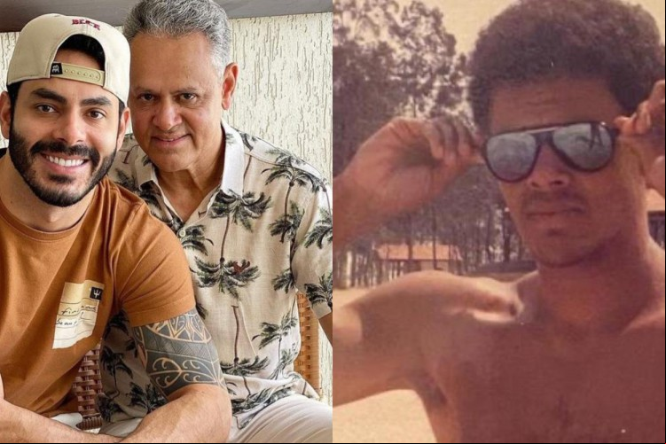 Juarez Dias, pai do cantor, resolveu, então, usar as redes sociais para prestar apoio ao filho, utilizando uma galeria de fotos antigas.