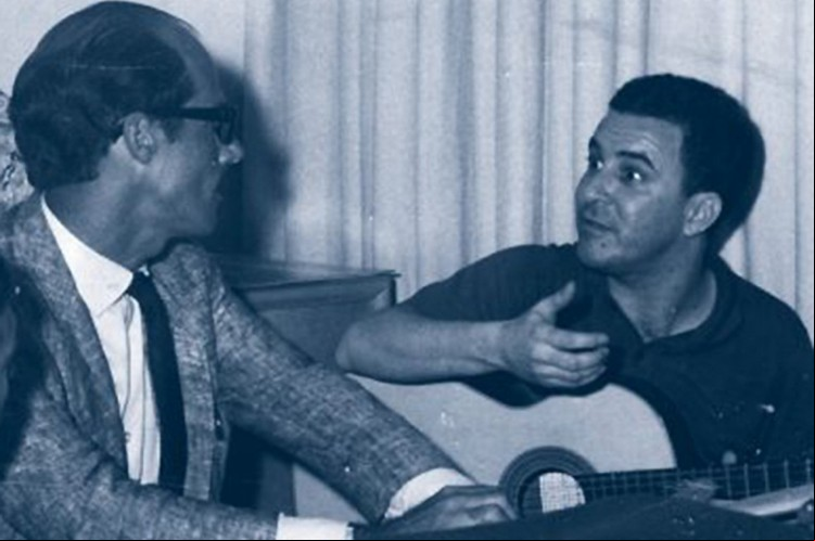 João Gilberto e Carlos Coqueijo em 1963.