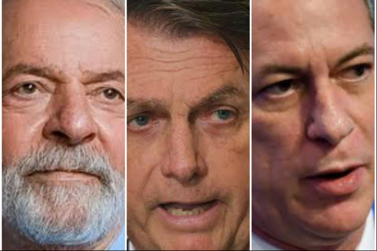 Lula, Bolsonaro e Ciro Gomes