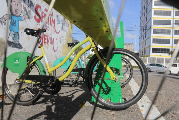 Estação do Bicicletar no bairro José Bonifácio, em Fortaleza