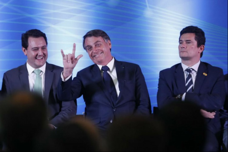 Ratinho Júnior, Jair Bolsonaro e Sergio Moro