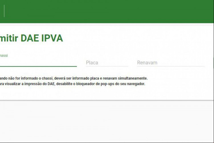 Dados para emissão do IPVA 2022 Ceará