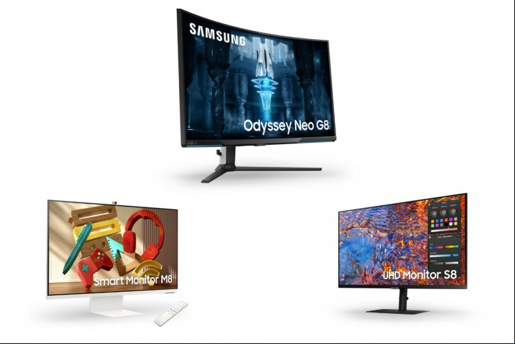 Novos monitores da Samsung são voltados a públicos distintos: G8 é focado em gamers, S8 atende profissionais de criação, enquanto M8 pode funcionar como smart TV