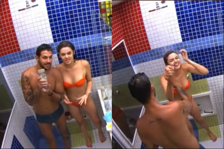 BBB 22: participantes do grupo Pipoca, Eslovênia e Rodrigo tomaram banho juntos hoje, 18/01, o que foi suficiente para os fãs do reality enxergarem um novo 'ship': Eslodrigo