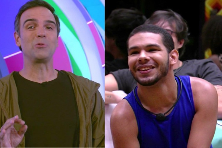 O cearense Vinicius brincou com o apresentador Tadeu Schmidt: