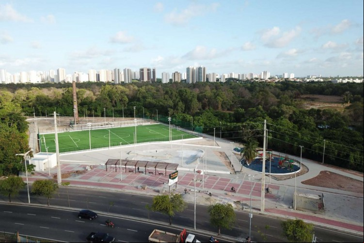 O novo polo de lazer inaugurado no bairro São João do Tauape, às margens do Parque do Cocó