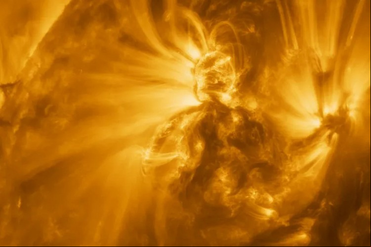 Foto de alta resolução do Sol divulgada pela ESA revela imagem curiosa que lembra um homem virado de costas olhando à esquerda