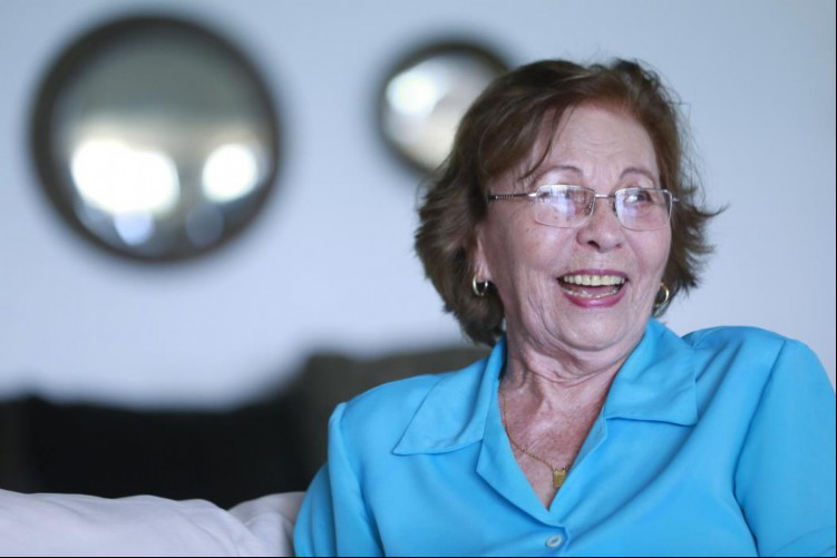 Maria Eugênia Pinheiro em 2015 para entrevista das Páginas Azuis do O POVO.