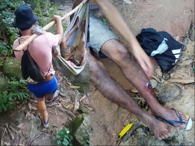 Vítima foi localizada e resgatada por moradores da região
