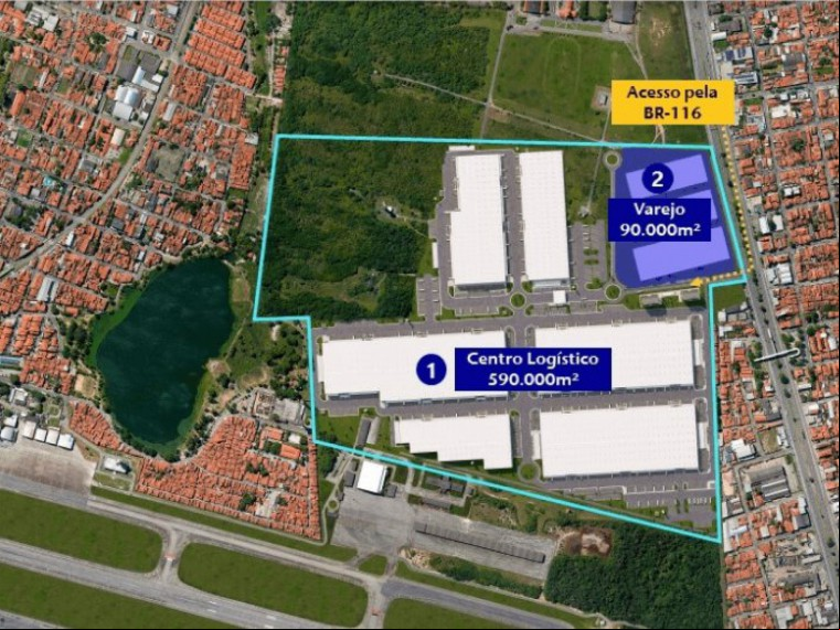 Plano da Fraport mostra como se dará o o da BR 116 ao Centro Logístico Plano da Fraport mostra como se dará o o da BR 116 ao Centro Logístico