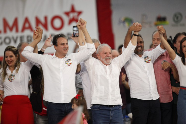 Convenção do PT com a presença do ex-presidente Lula, para lançamento das candidaturas de Elmano de Freitas ao governo