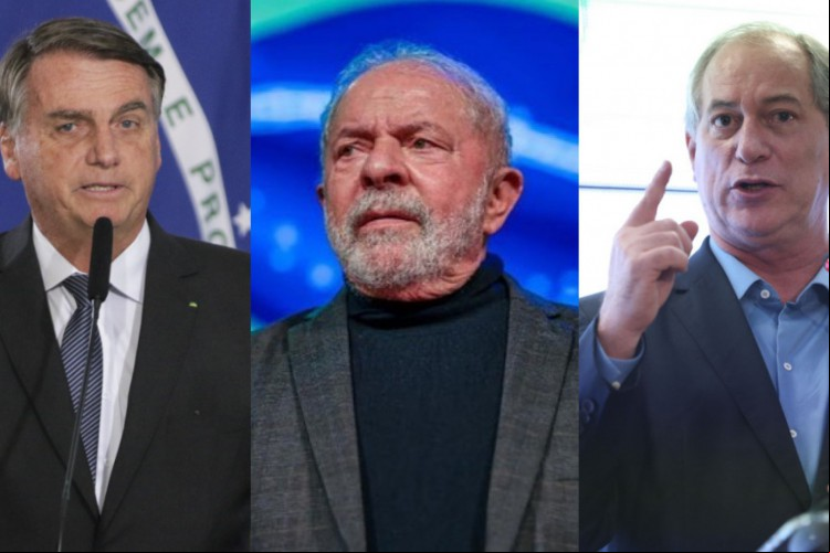 Jair Bolsonaro, Lula e Ciro Gomes