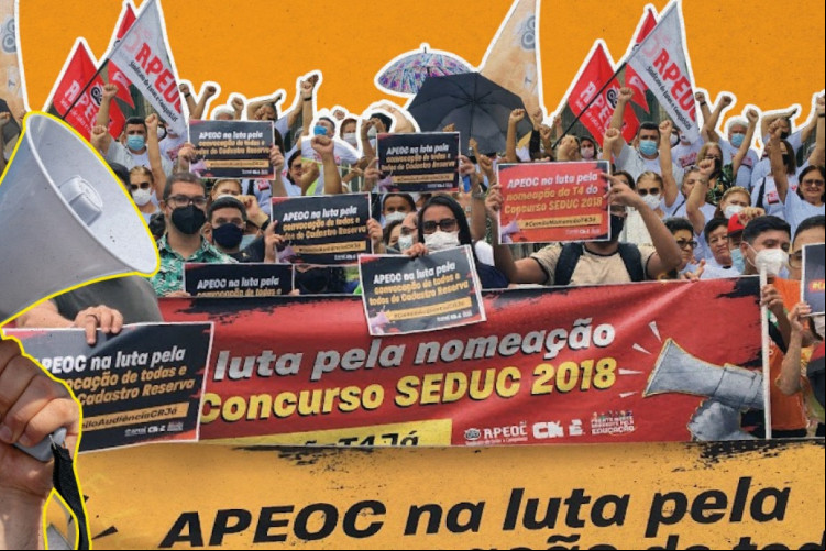 Apeoc convoca todos os professores, profissionais da educação, estudantes e a comunidade escolar em geral para manifestação