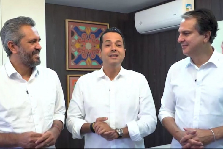 Elmano Freitas, Vítor Valim e Camilo Santana
