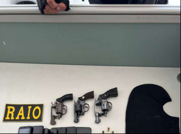 Armas apreendidas em ação conjunta da PC-CE e PMCE 