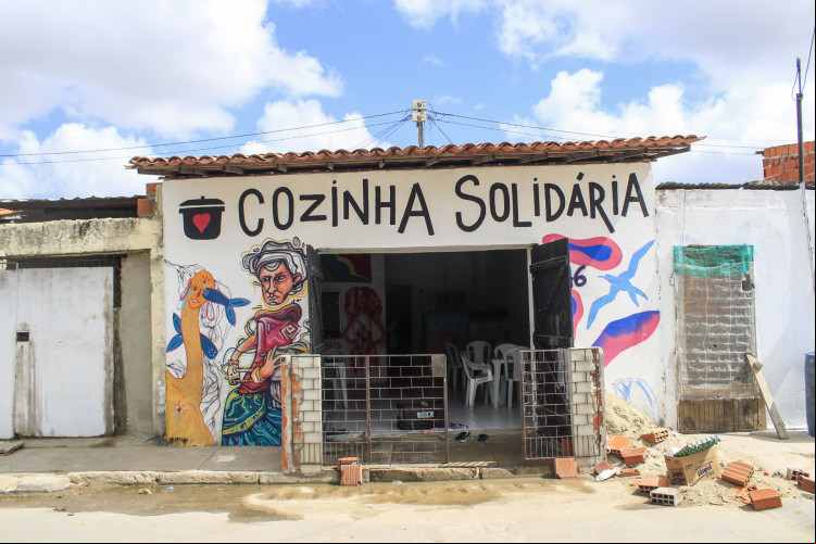 Sede da Cozinha Solidária do MTST no Conjunto Maria Tomásia, no Grande Jangurussu