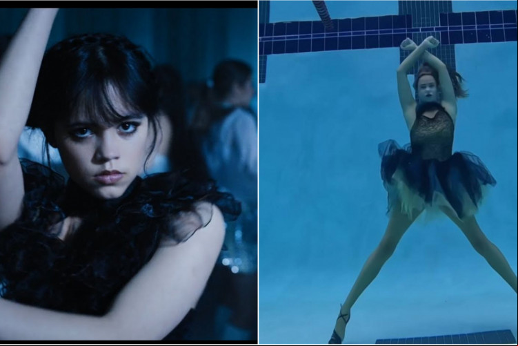 A russa Kristina Makushenko imitou a dança de Wandinha embaixo d'água