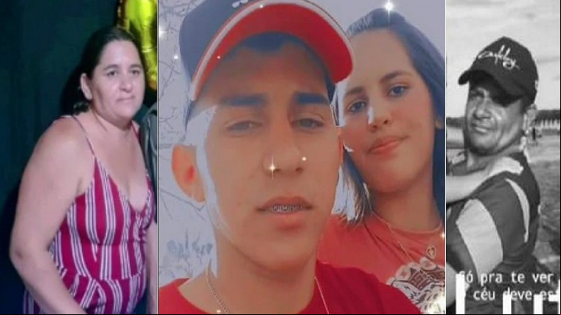 Paixão Batista, de 43 anos; Francisco Silva, de 21 anos; Lorrana Nobre, de 17 anos; e Antônio Cláudio Sena dos Santos, de 44 anos; as vítimas da chacina de Ibicuitinga