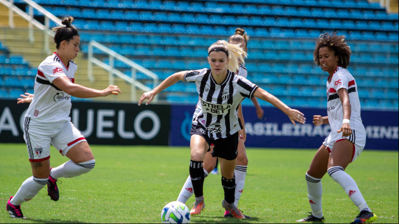 Ceará jogou bem, mas foi superado pelo São Paulo em primeiro jogo como mandante no Brasileirão Feminino. 