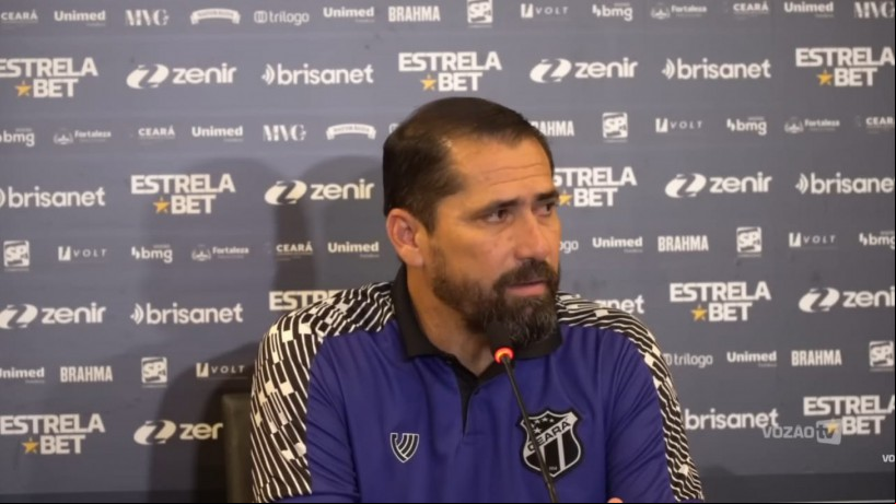 Técnico Gustavo Morínigo, em entrevista coletiva após vitória do Ceará no Clássico-Rei