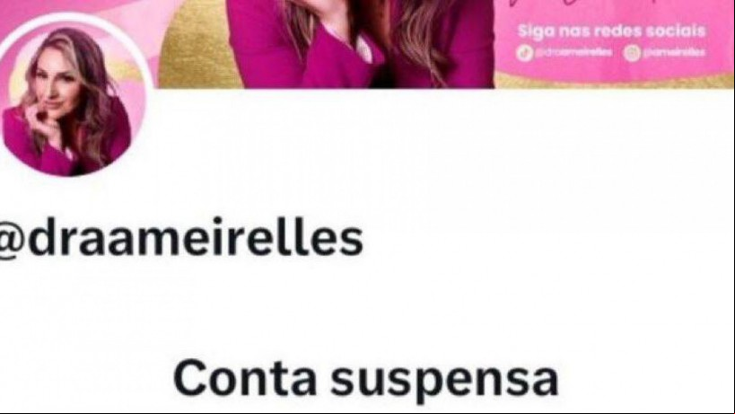 Conta da Amanda Meirelles foi suspensa no Twitter