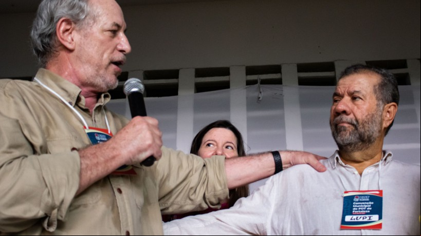 CIRO Gomes e Carlos Lupi durante encontro do PDT em abril deste ano