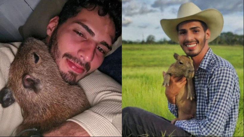 Influenciador ganhou fama nas redes sociais após aparecer com capivara silvestre