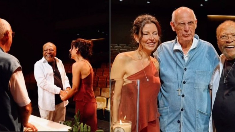 Celebração de renovação de votos de Martinho da Vila e Cleo Ferreira teve benção de padre Júlio Lancelotti; cerimônia aconteceu no palco do show do músico