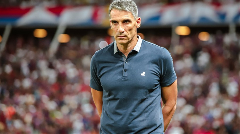 Técnico Juan Pablo Vojvoda no jogo Fortaleza x São Paulo, na Arena Castelão, pelo Campeonato Brasileiro Série A 2023