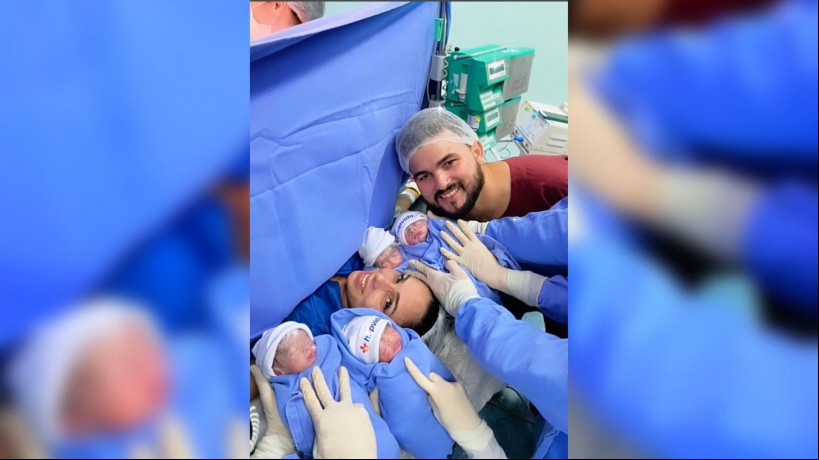 A gestação foi uma surpresa até para a mãe, que descobriu a gravidez durante o tratamento de um mioma