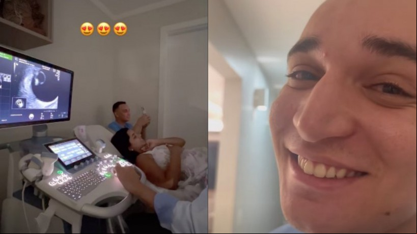 Cantor João Gomes e namorada Ary Mirelle compartilham primeira ultrassom do filho