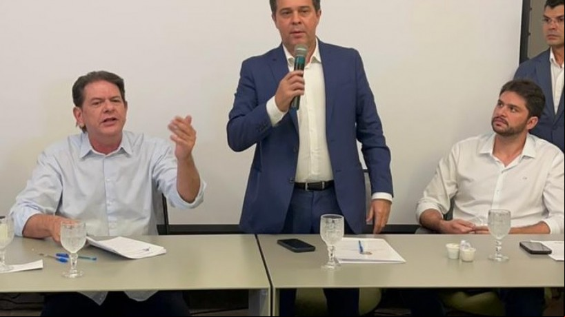 Cid Gomes e Evandro Leitão na reunião do PDT