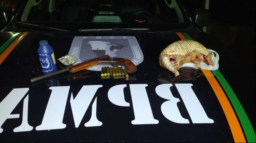 Carcaça de Tatu também foi encontrada na propriedade onde funcionava o cativeiro