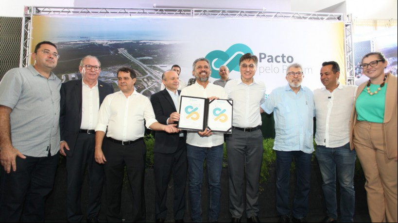 PECÉM, CEARÁ, BRASIL, 22.08.2023: de autoridades para a Retomada do Pacto pelo Pecém.