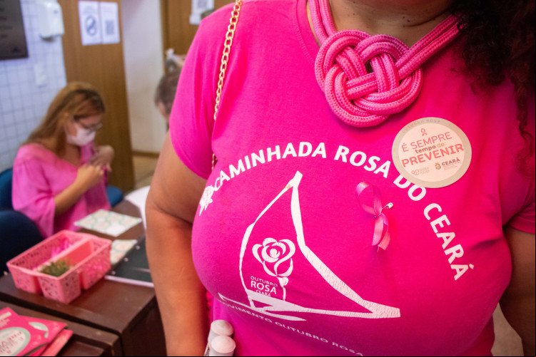 FORTALEZA, CEARÁ, BRASIL, 04-10-2023: Vice Governadora Jade Romero e Secretária Mariana Maia em abertura da campanha do Outubro Rosa. (Foto: Samuel Setubal/ O Povo)