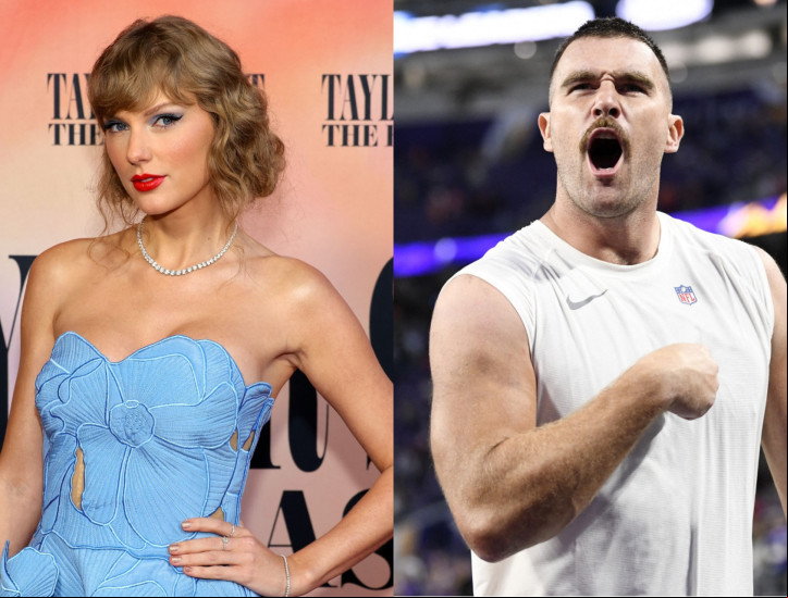 Taylor Swift e Travis Kelce têm um namoro público desde 2023. Republicanos levantam teorias conspiratórias Taylor Swift e Travis Kelce têm um namoro público desde 2023. Republicanos levantam teorias conspiratórias