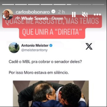 Carlos Bolsonaro ironizou abraço de Flavio Dino em Sergio Moro Carlos Bolsonaro ironizou abraço de Flavio Dino em Sergio Moro