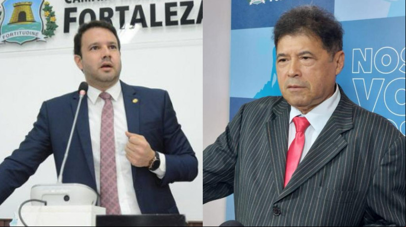 Vereadores de Fortaleza Léo Couto (PSB) e Carlos Mesquita (PDT)