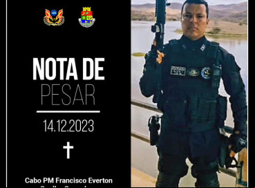 Morre o cabo da Polícia Militar, Francisco Everton Coelho Gonçalves, aos 38 anos, na cidade de Milagres  