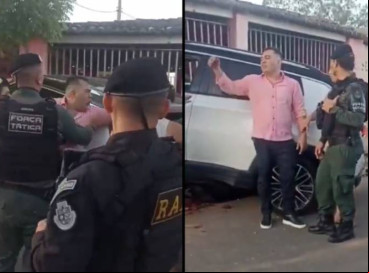 Delegado Paulo Hernesto Pereira Tavares foi filmado dando tapa em uma mulher após acidente de trânsito em Aurora, no último dia 11 de novembro 