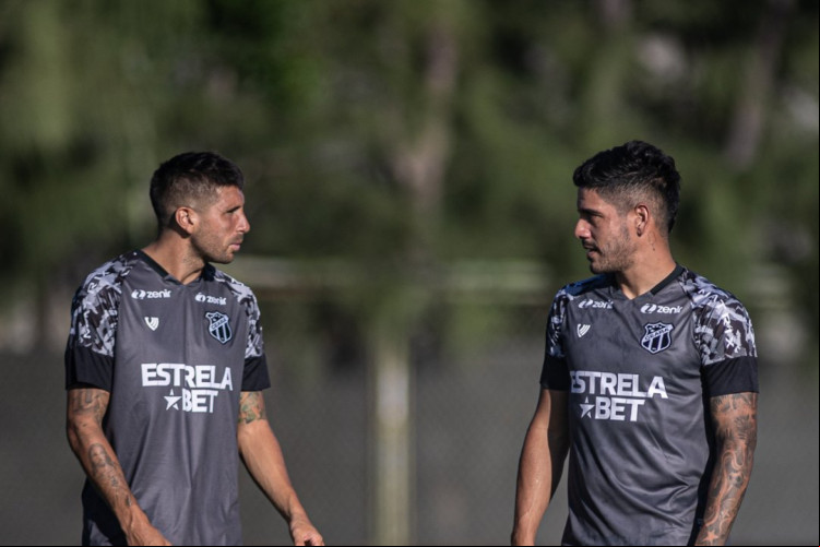 Lucas Mugni e Jorge Recalde em treinamento pelo Ceará