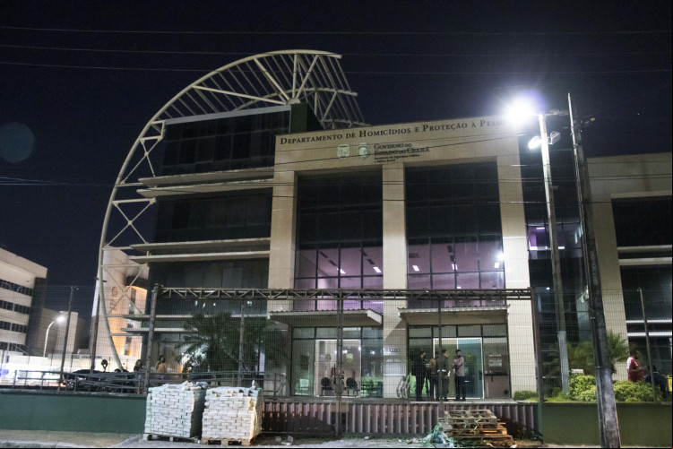 FACHADA da DHPP, unidade especializada em homicídios