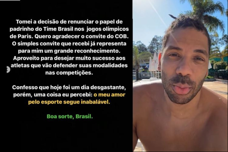 O anúncio de Joel como padrinho não foi bem recebido por ex-nadadores